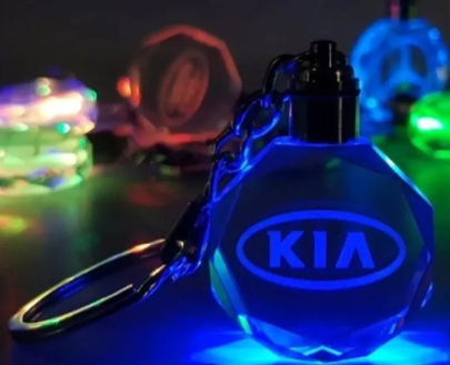 KIA Keychain With Multi Color Light