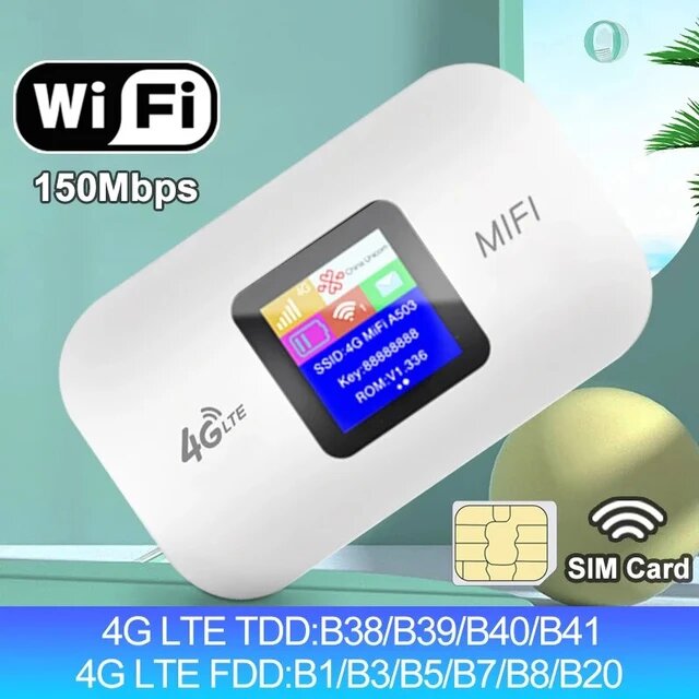 4G Lte Router Wireless Wifi Portable Modem With Sim Slot