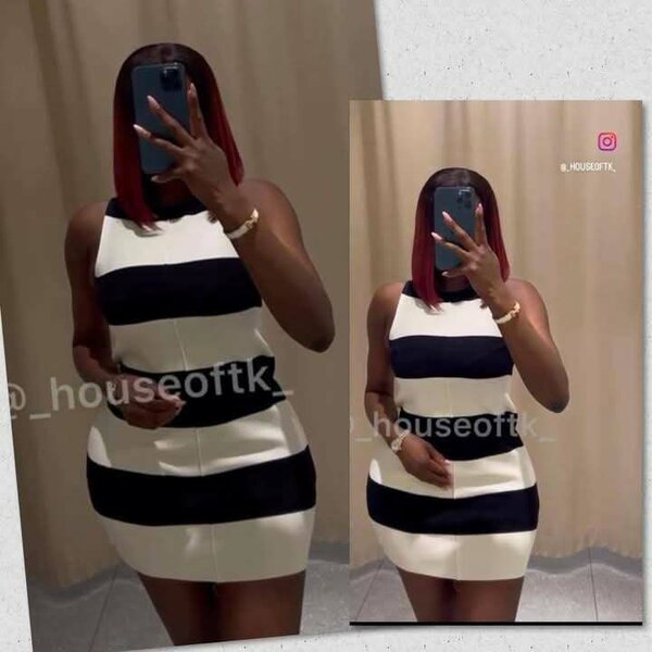 Robe Rayée Élégante Femme