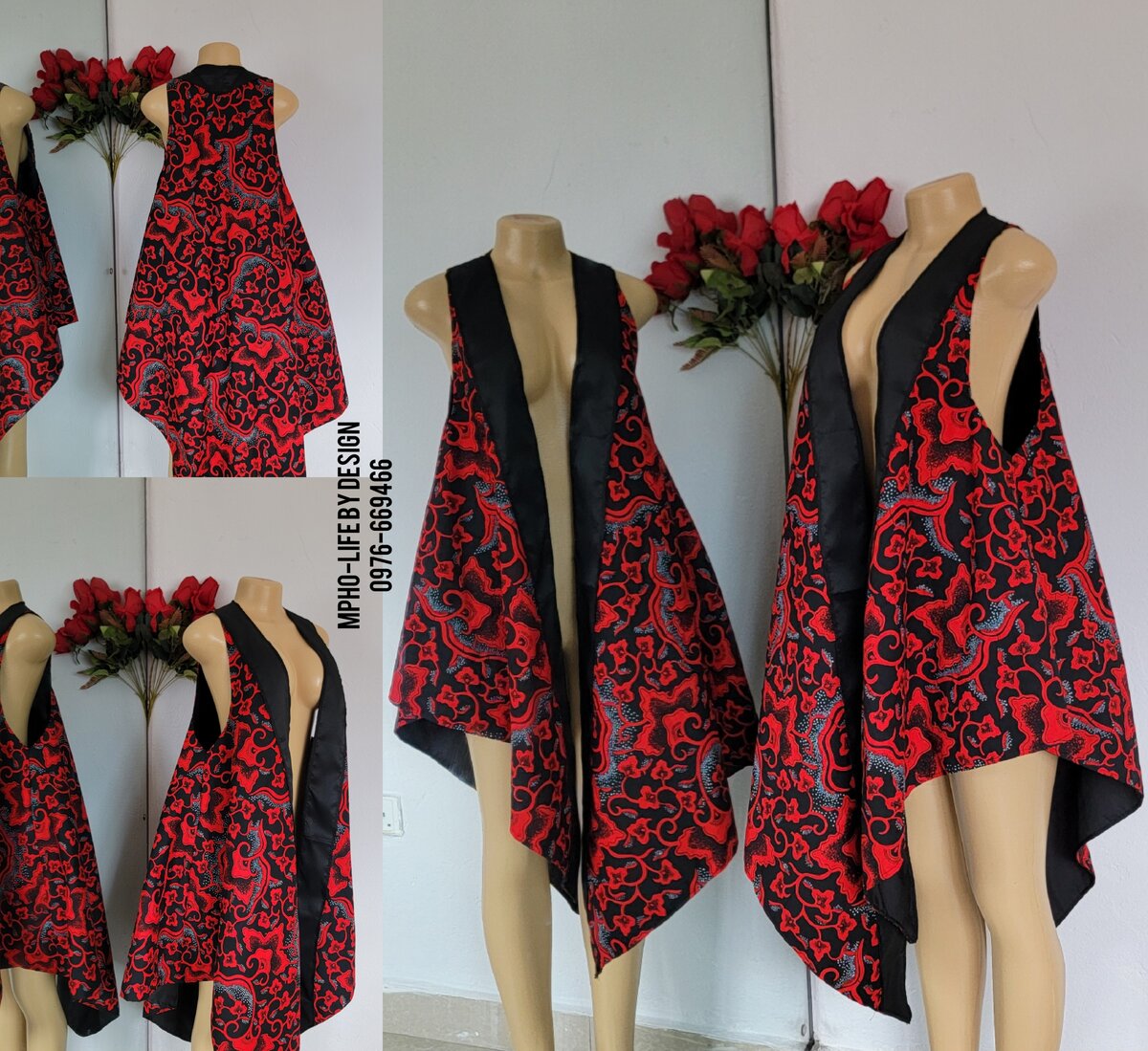 Chitenge sleeveless kimono