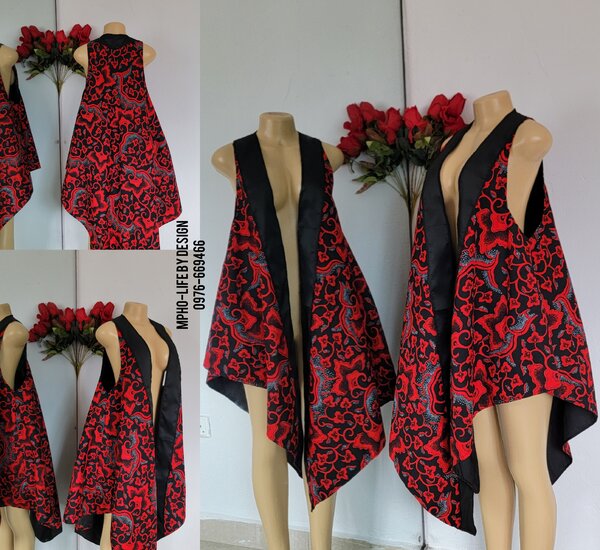 Chitenge sleeveless kimono