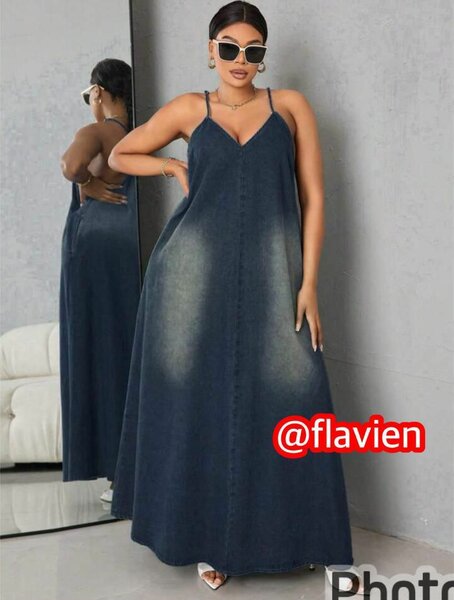 Robe maxi en jean élégante