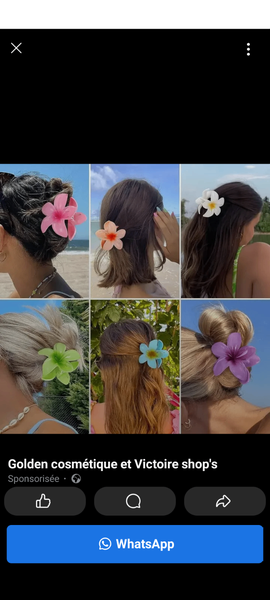 Pinces à cheveux fleuries colorées