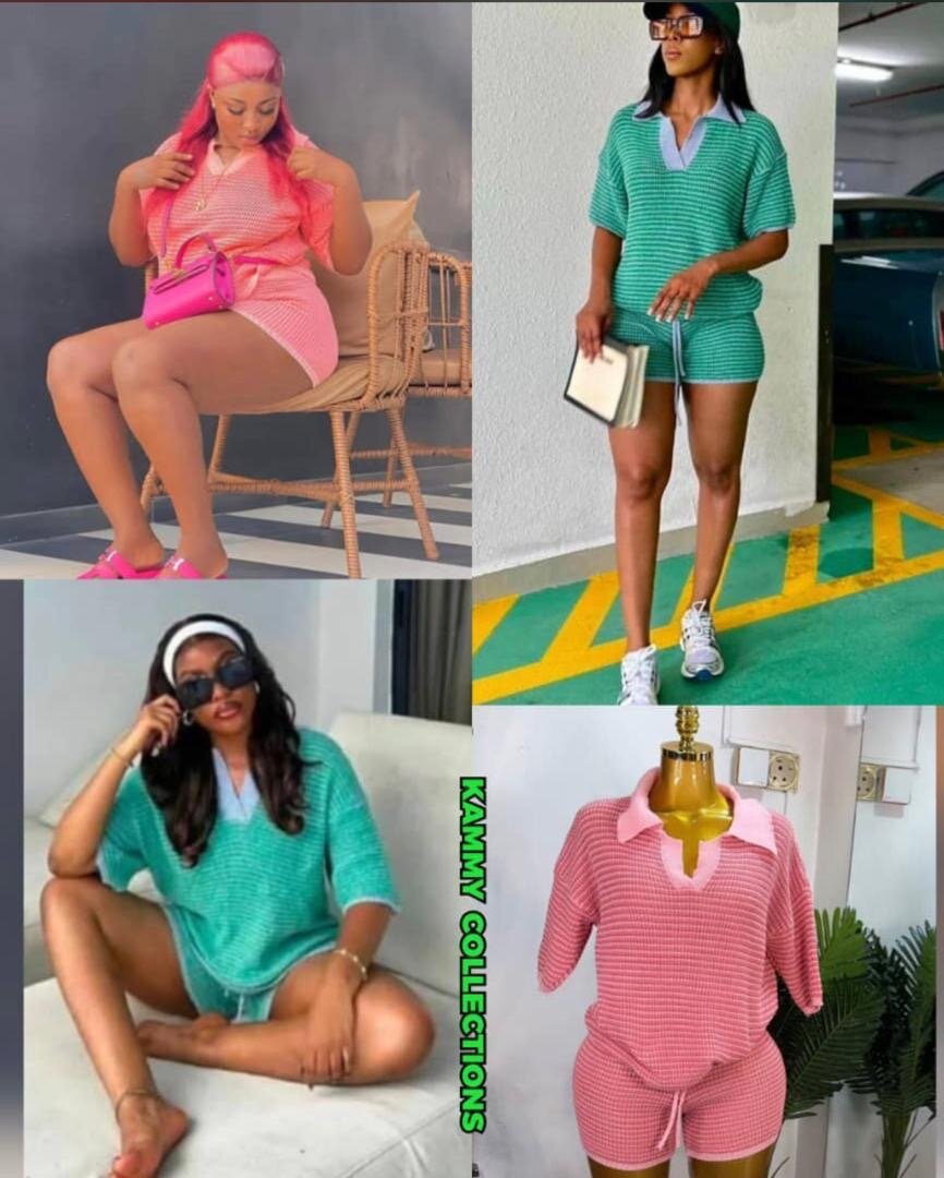 Ensemble décontracté rayé femme