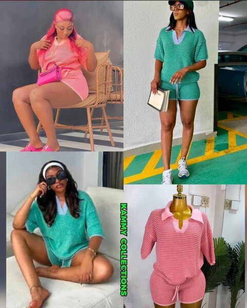 Ensemble décontracté rayé femme