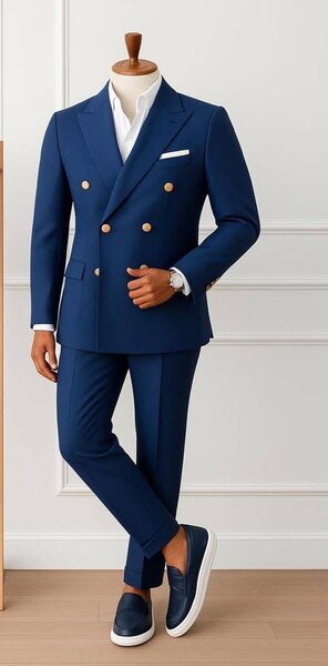 Costume élégant homme double-boutonnage