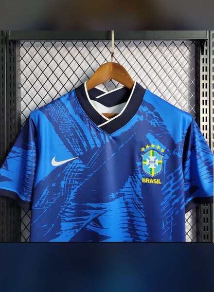Maillot de Foot du Brésil Bleu