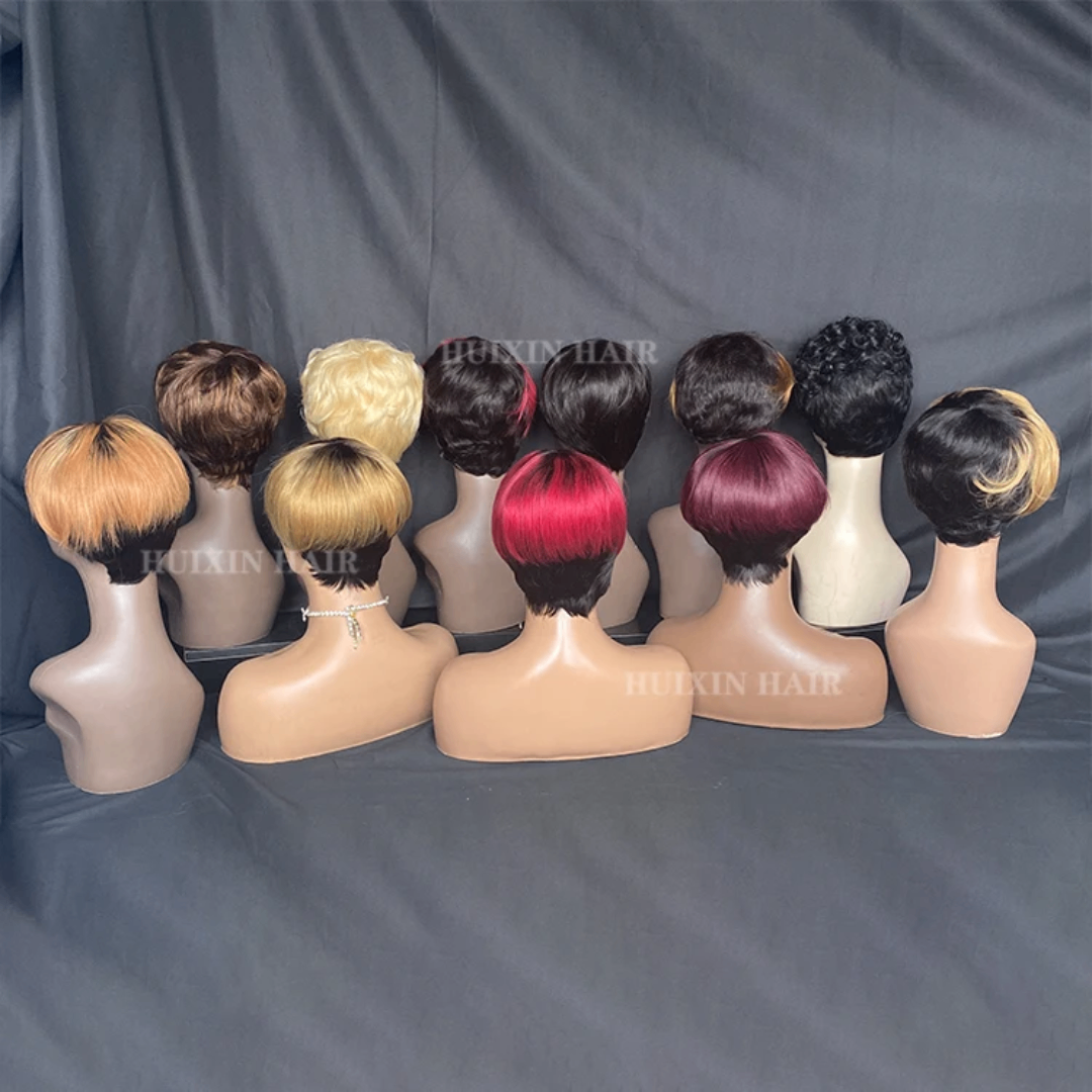 Perruques Courtes Colorées Style Moderne