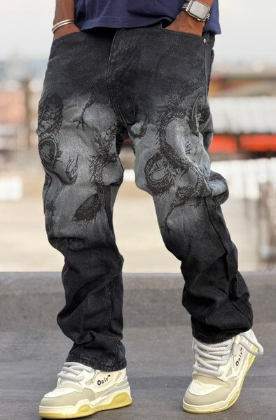 Pantalon streetwear à motif