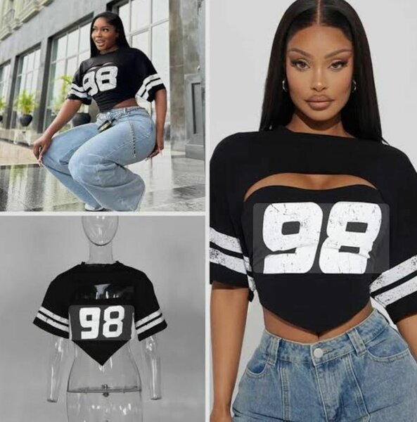 T-shirt femme "98" découpé