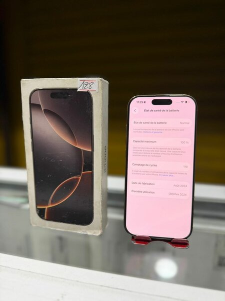 iPhone 16 pro 128 giga et 2puc