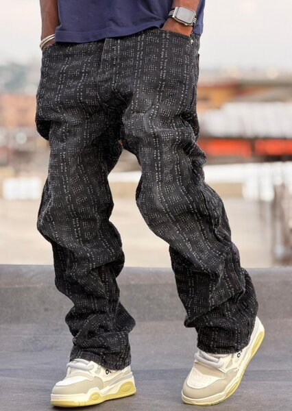 Jean Baggy Homme Motif