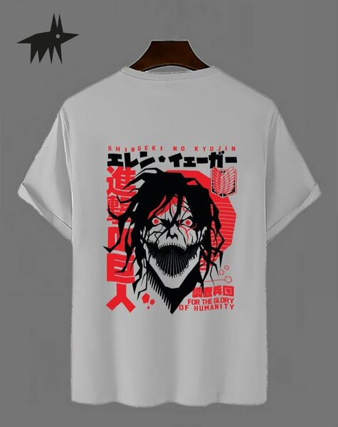 T-shirt imprimé anime unisexe