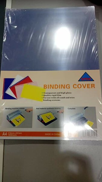 Couverture de Reliure A4 Transparent