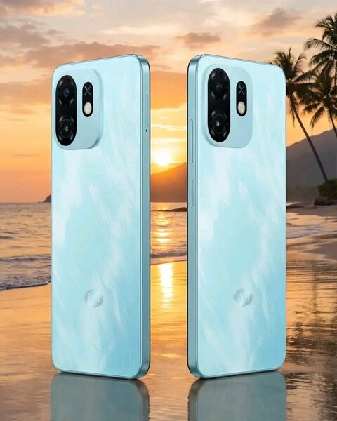 Téléphone portable étui bleu