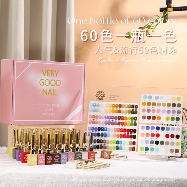 Gold cap 60 colors C type nail polish one bottle one color.