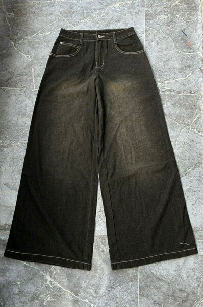 Jean large taille haute femme