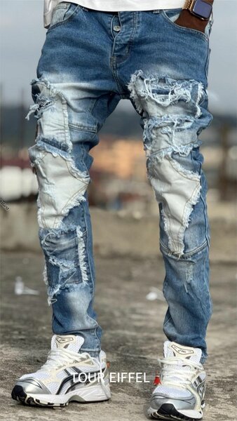 Jeans déchirés tendance homme