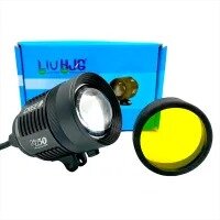 1-PC KZ30 CREE 40W White with Yellow Lens Adjustable Motorcycle LED Headlight Zoom in Out Fog Light