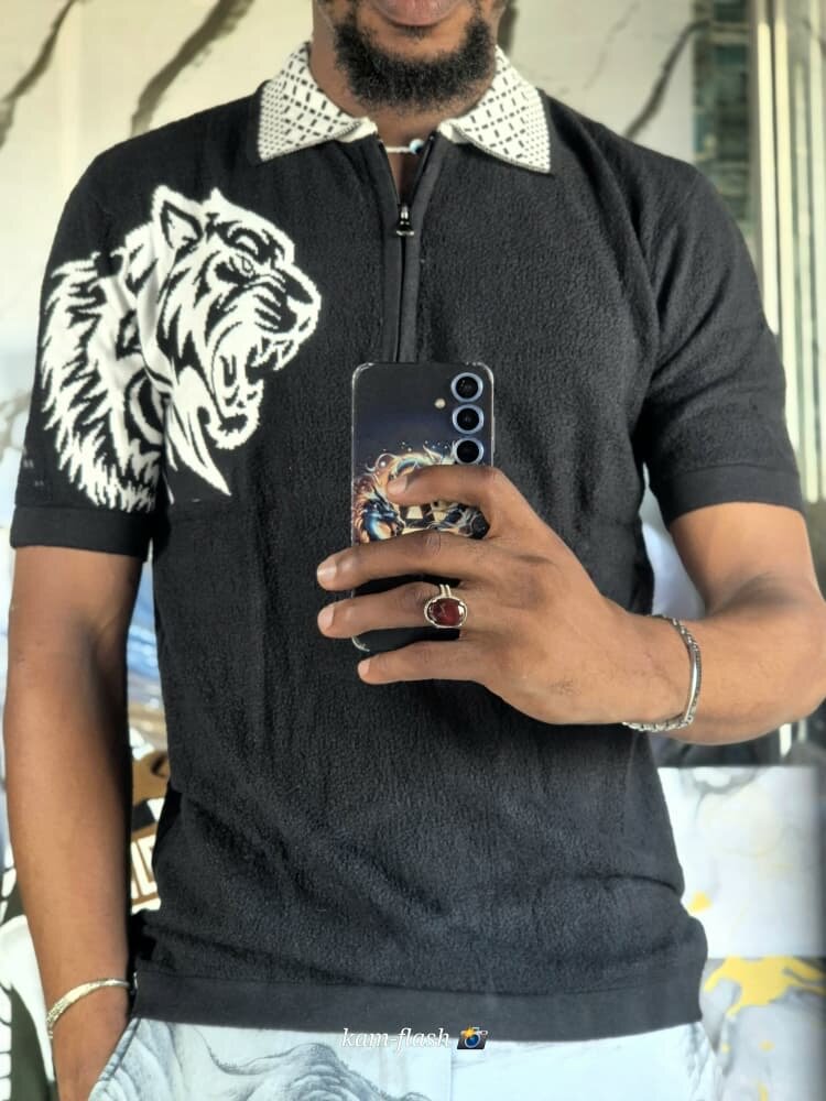 Polo avec motif tigre tendance pour hommes