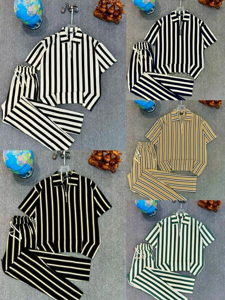 Ensemble à rayures unisexe