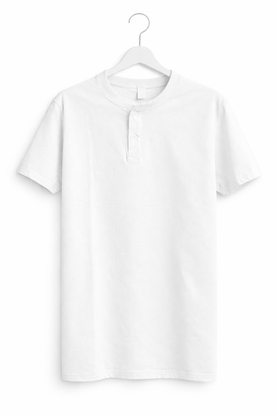 T-Shirt homme Henley manches courtes