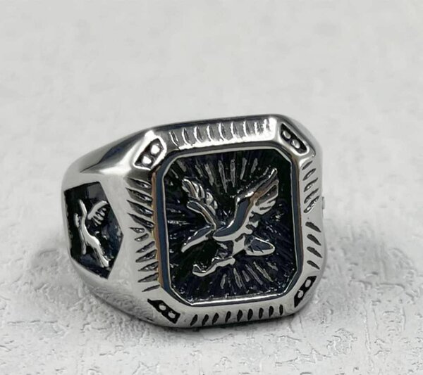 Bague Chevalière Aigle Homme
