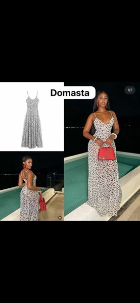 Robe longue d'été à motifs