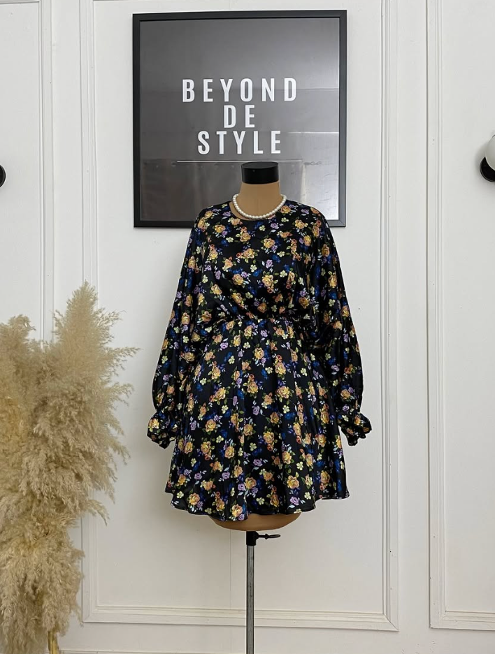 ZARA FLORAL FLARE DRESS