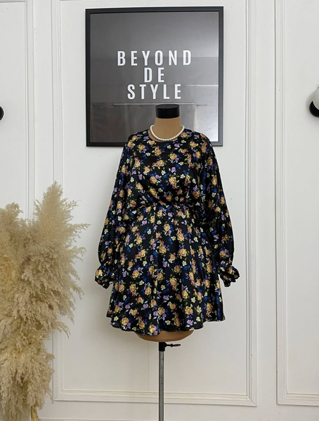 ZARA FLORAL FLARE DRESS