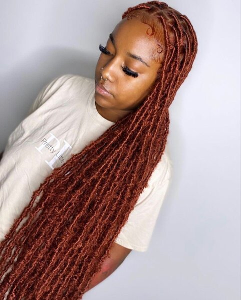 Tresses africaines longues roux