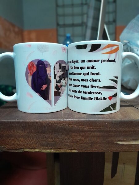 Tasse blanche personnalisé