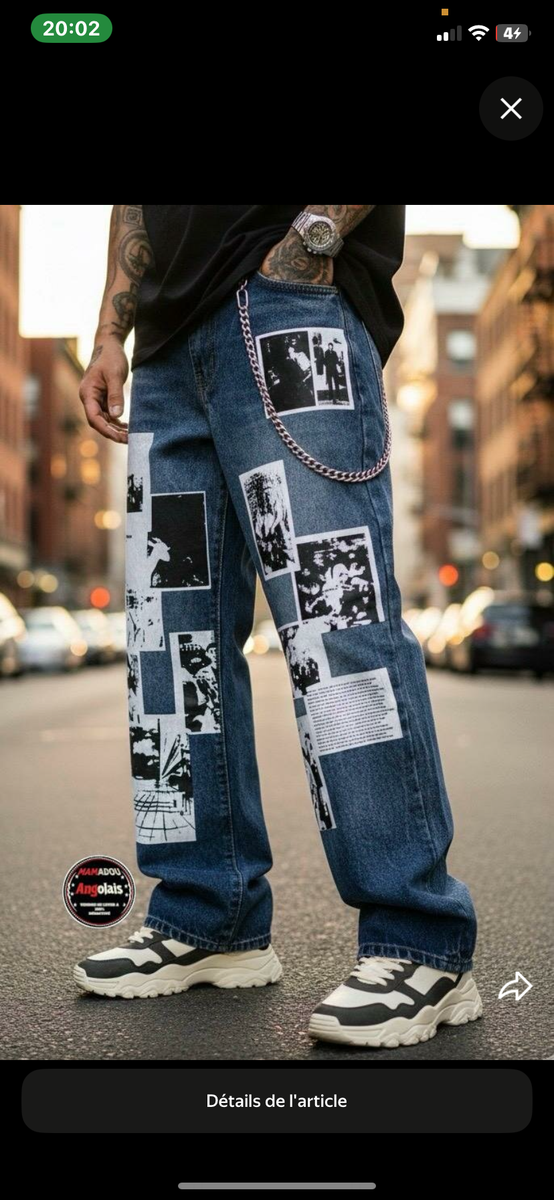 Pantalons cargo streetwear homme