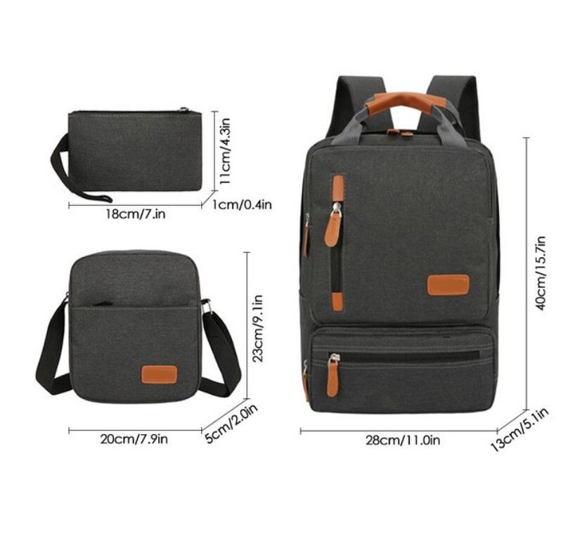 Sac à dos 3 pièces