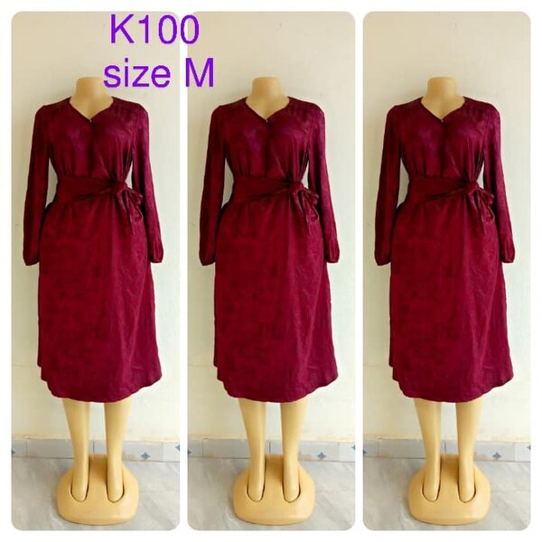 Burgundy wrap dress, size M
