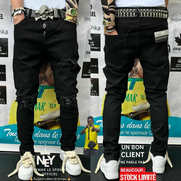Jeans tendance délavés homme