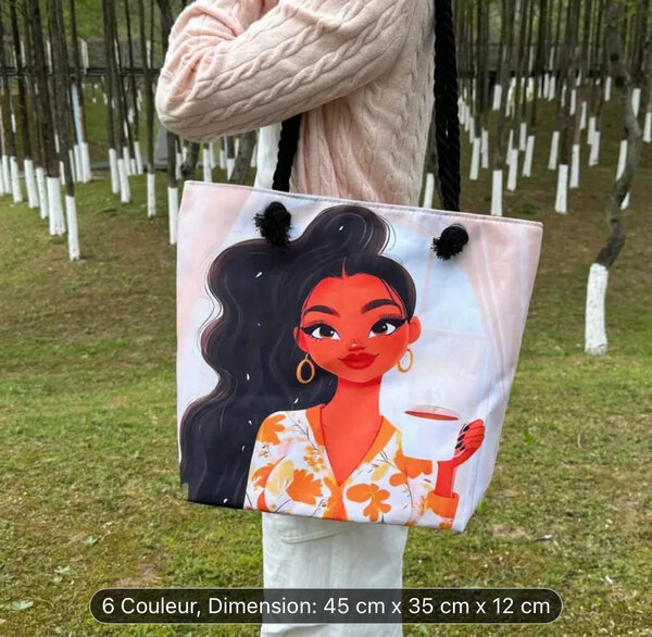 Sac cabas illustré mode