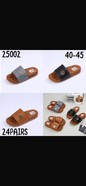 Sandales plates en cuir pour hommes