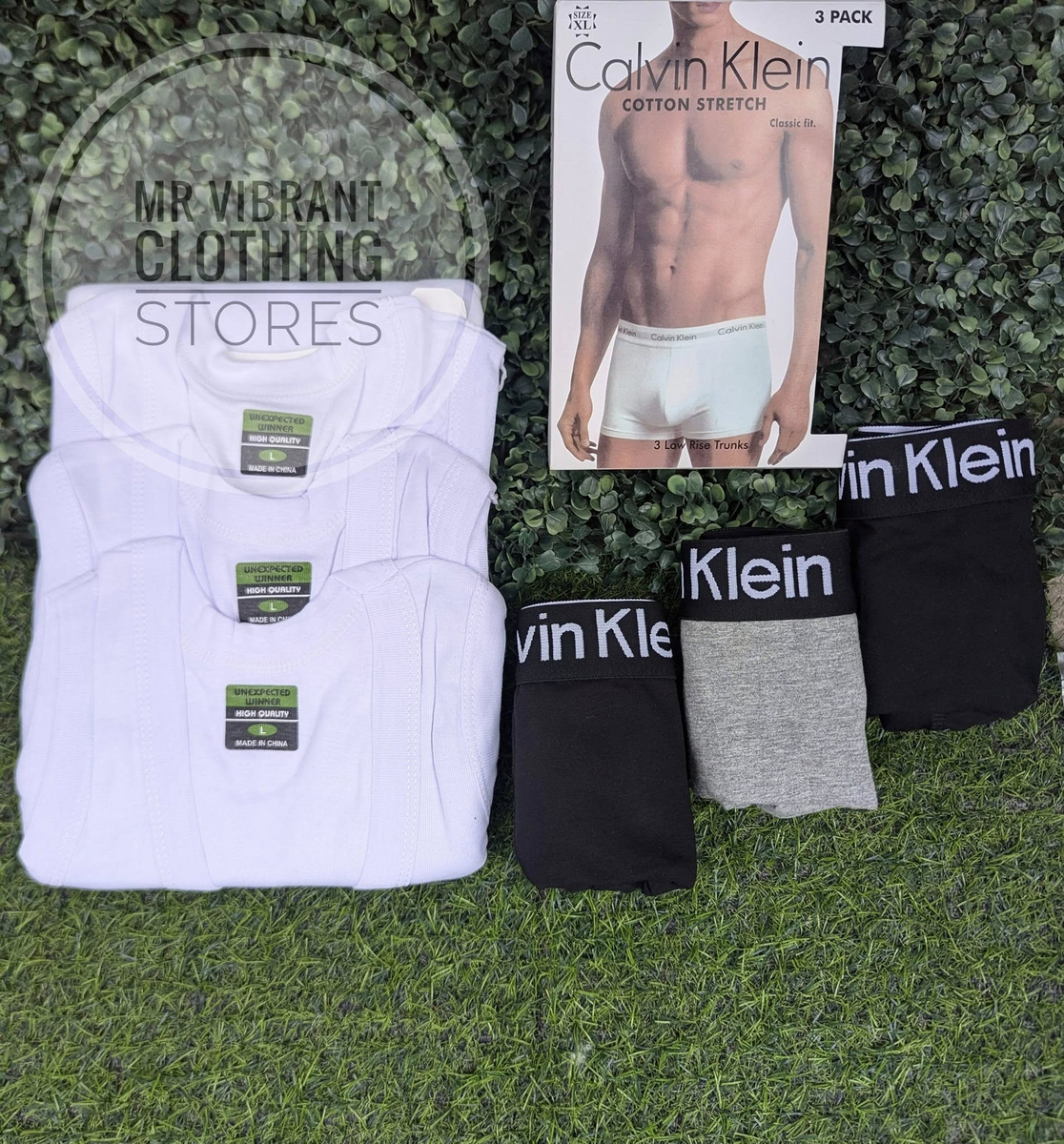Combo of 3 set of Vests and 3 set of boxers 