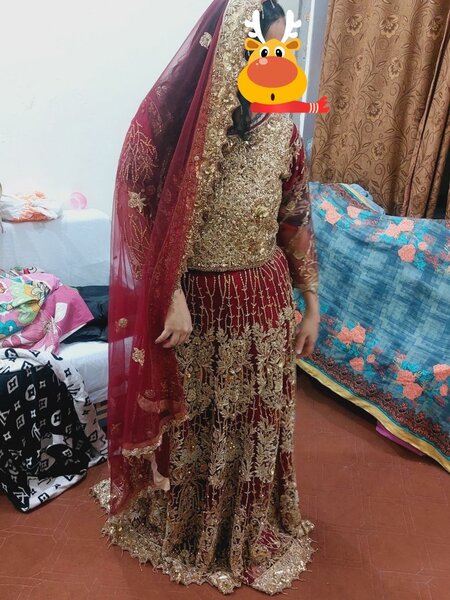 Bridal lehnga mehroon color