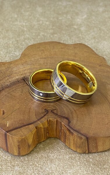 Кольцо из вольфрама Gold Earnings