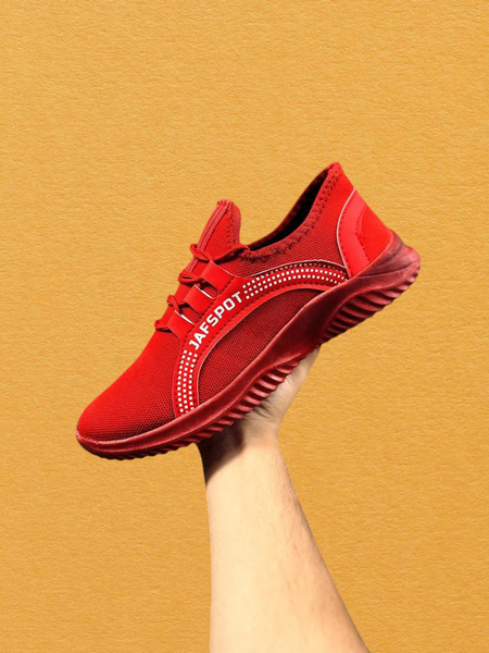 Man casual breathable fashion sneaker Red