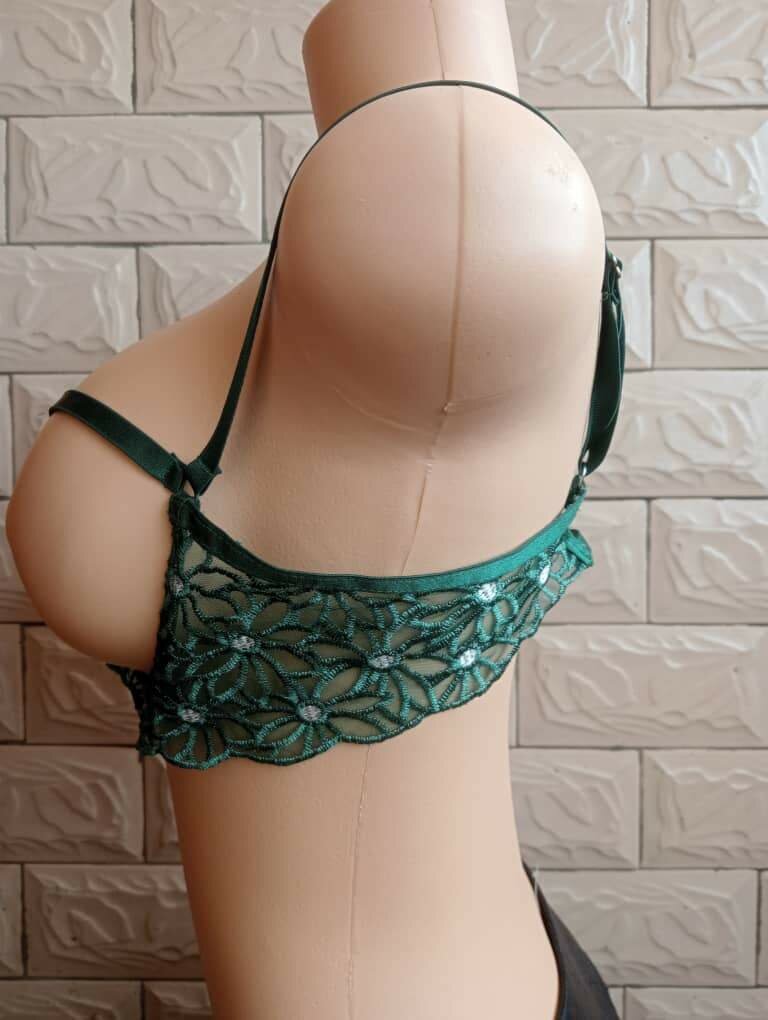 Soutien-gorge dentelle émeraude
