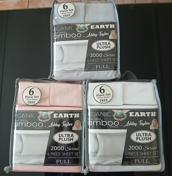 6pc Double Bamboo bedsheets