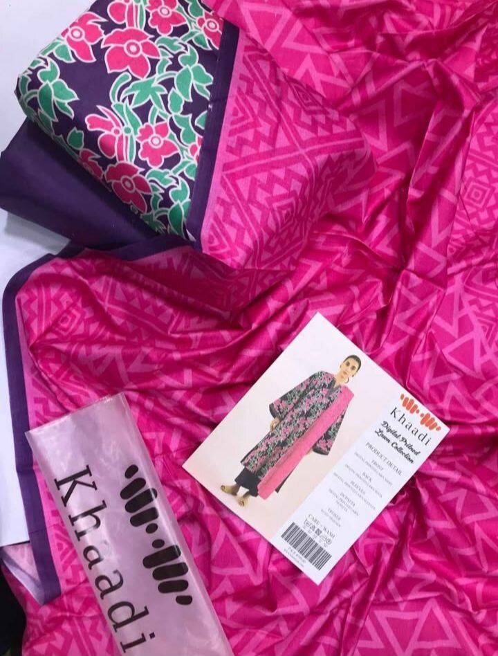 Khaddi 3 pcs lawn suit