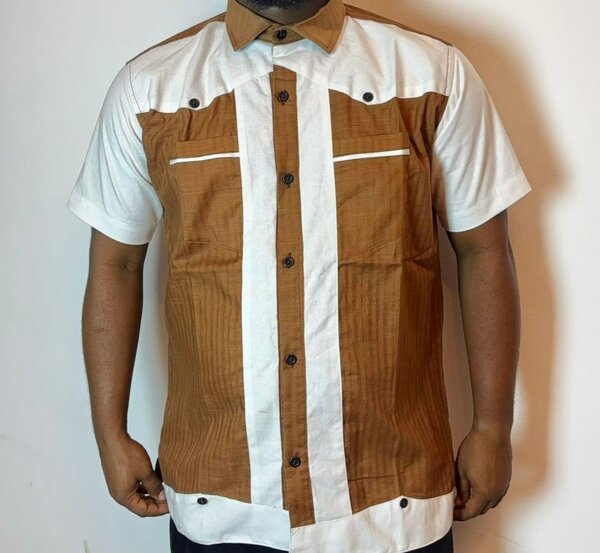 Chemise casual bicolore homme