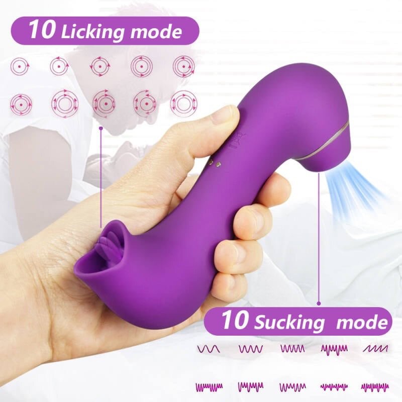 2in1 suck & licker vibrator