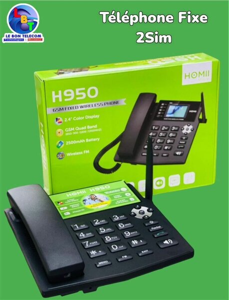 Téléphone fixe 2 Sim GSM