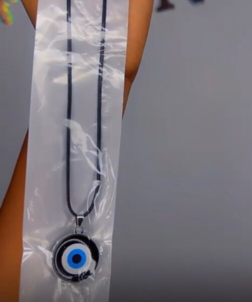 Earring set and blue eye necklace