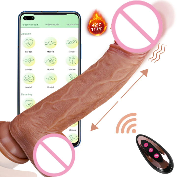 Dildo chauffant avec ventouse